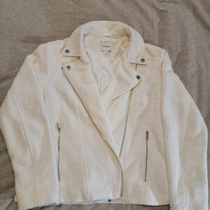 Nine West White Textured Jacket